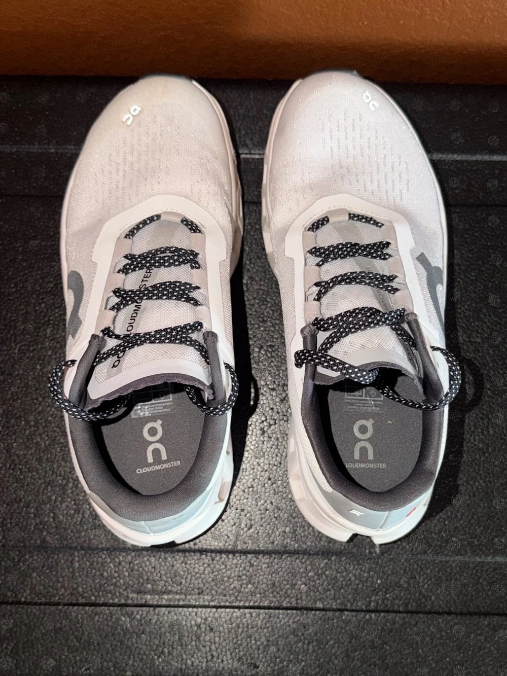 On Running Women's Athletic Sneakers in Light Gray and White